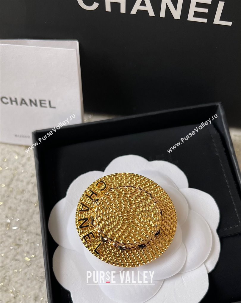 Chanel Hat-shaped Brooch Gold 2025 0509 (YF-250509076)