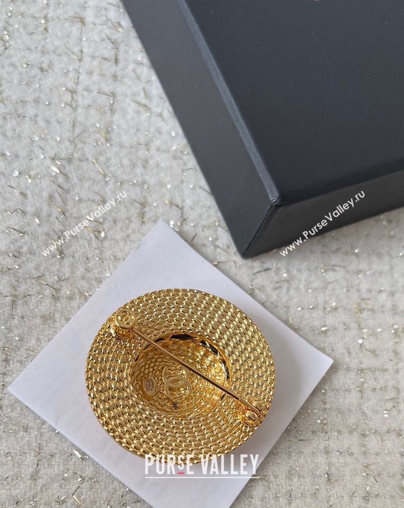 Chanel Hat-shaped Brooch Gold 2025 0509 (YF-250509076)