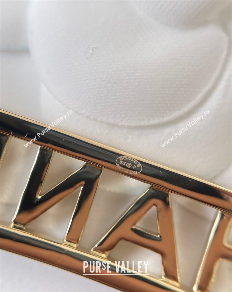 Chanel Letters Framed Brooch Gold 2025 0509 (YF-250509079)