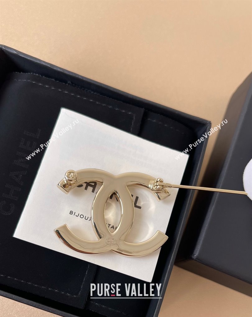 Chanel Strass CC Brooch Gold 2025 0509 (YF-250509080)