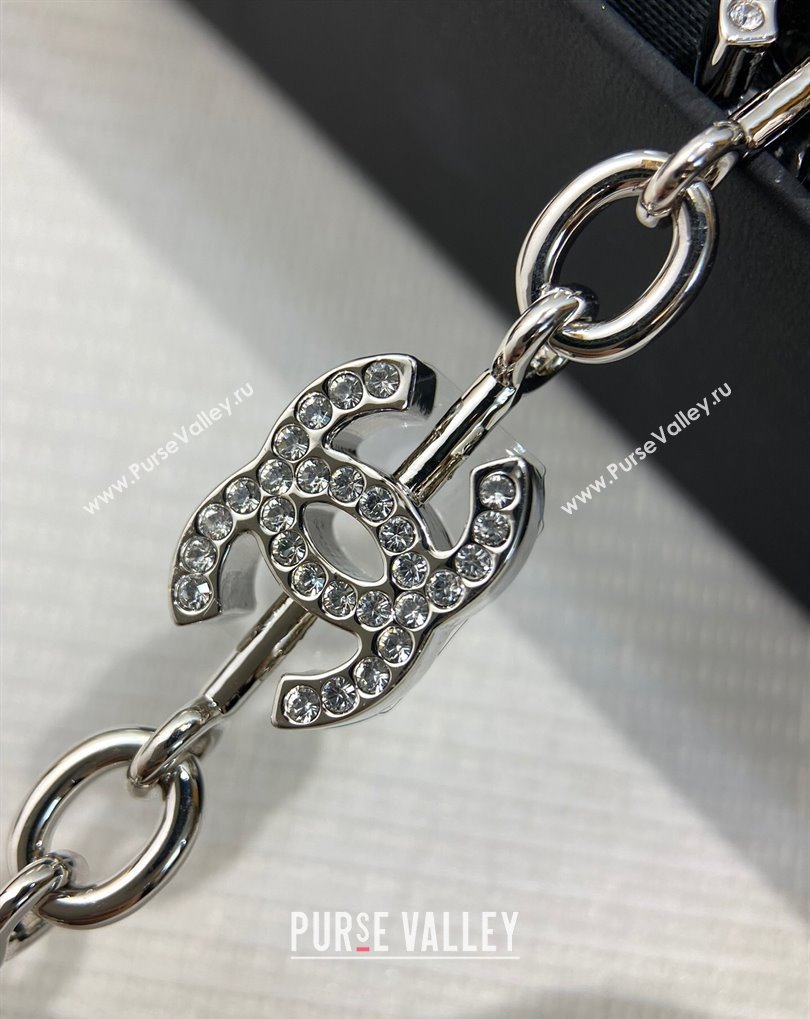 Chanel Chain Bracelet with Strass CC Silver 2025 0509 (YF-250509084)