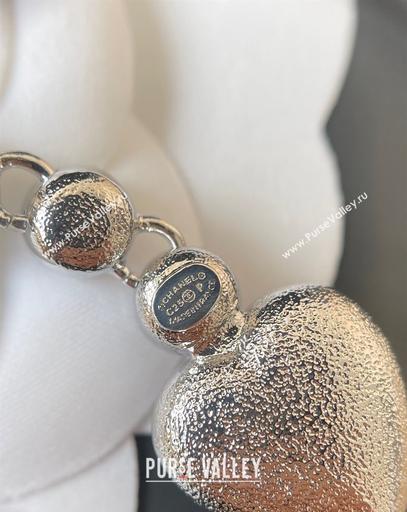 Chanel Strass Heart Earrings Light Pink 2025 0509 (YF-250509087)