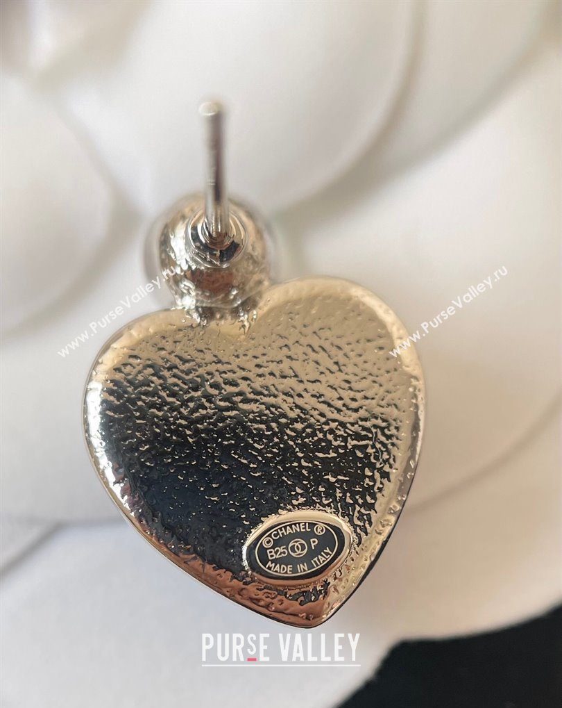 Chanel Heart Short Earrings Light Blue 2025 0509 (YF-250509091)