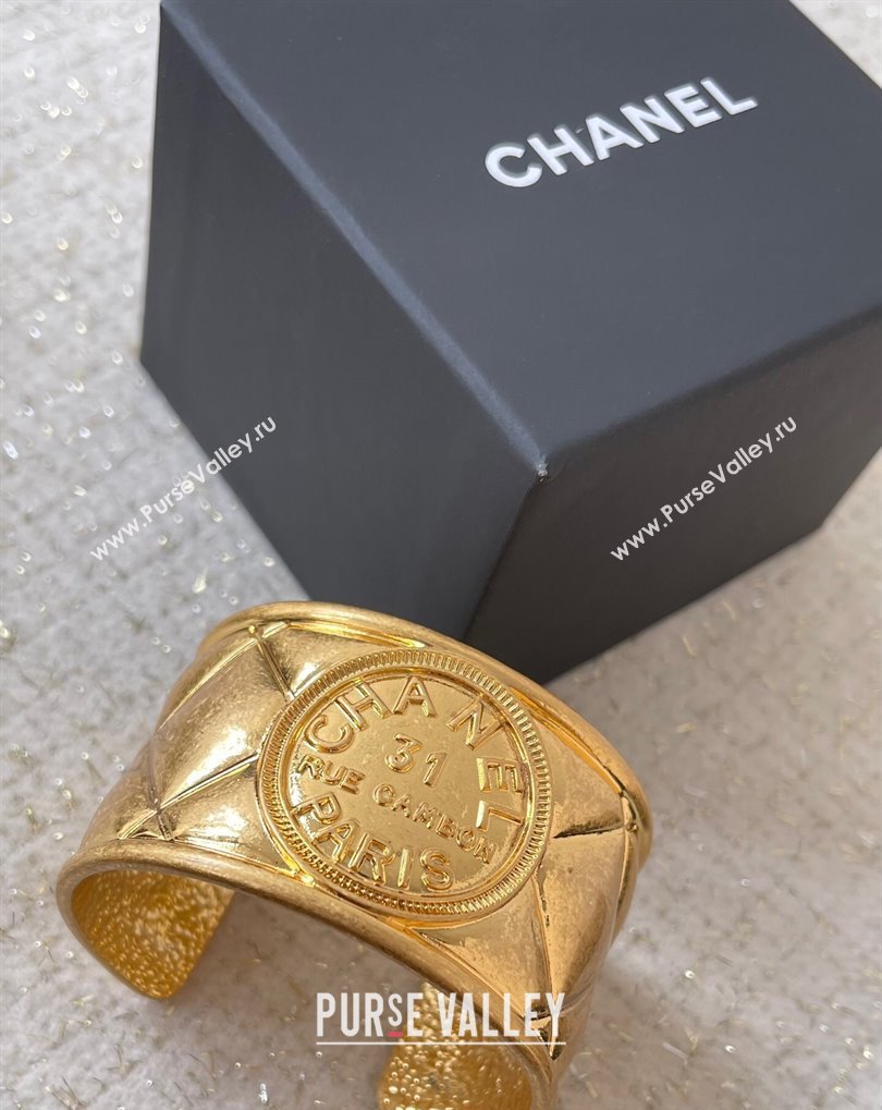 Chanel Vintage Cuff Bracelet Gold 2025 0509 (YF-250509094)