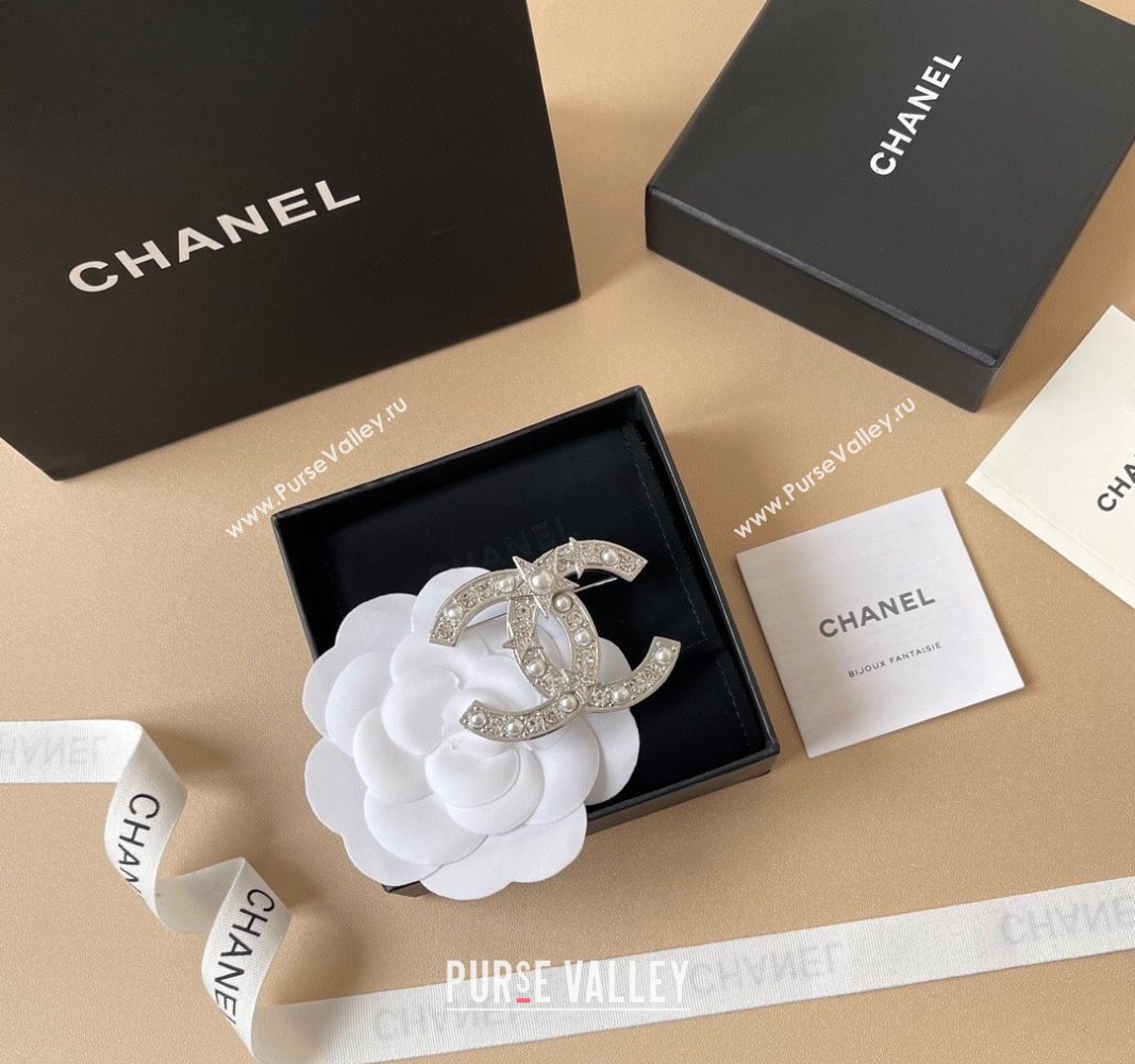 Chanel Strass Star CC Brooch Silver 2025 0509 (YF-250509096)
