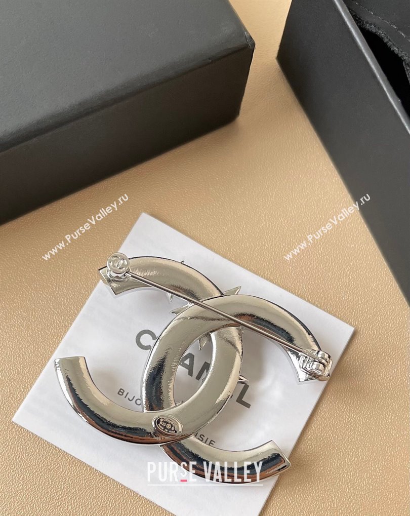 Chanel Strass Star CC Brooch Silver 2025 0509 (YF-250509096)