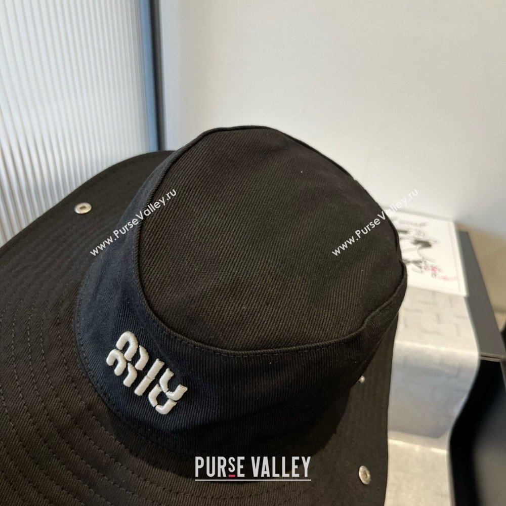 Miu Miu Denim Hat M050902 Black 2025 (A-25050902)