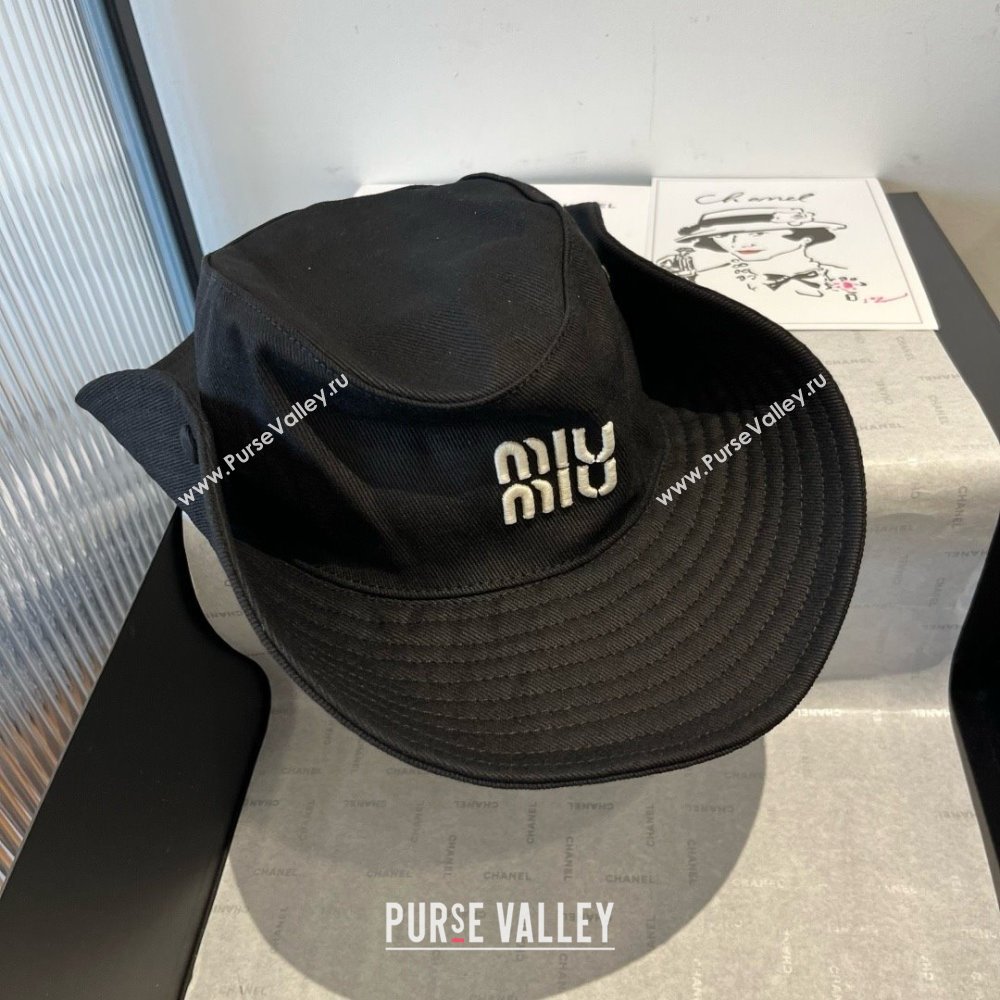 Miu Miu Denim Hat M050902 Black 2025 (A-25050902)