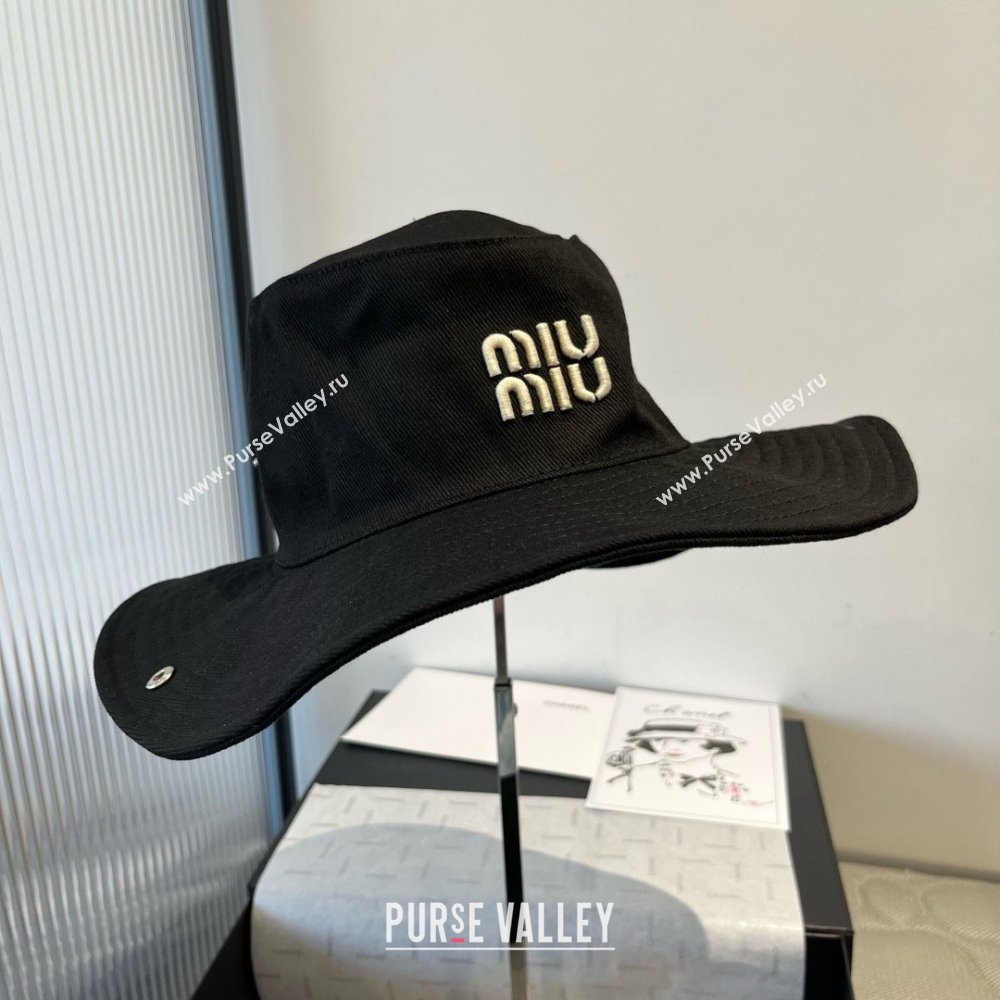 Miu Miu Denim Hat M050902 Black 2025 (A-25050902)
