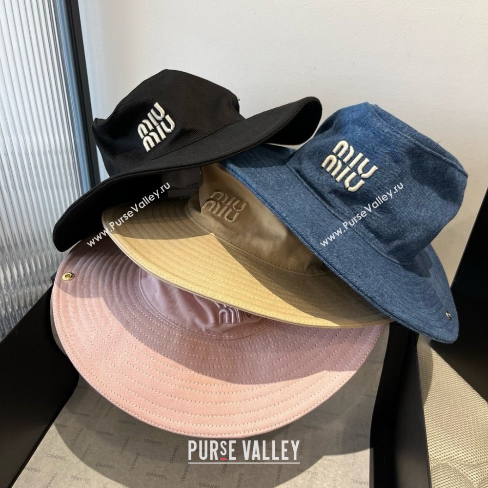 Miu Miu Denim Hat M050902 Black 2025 (A-25050902)