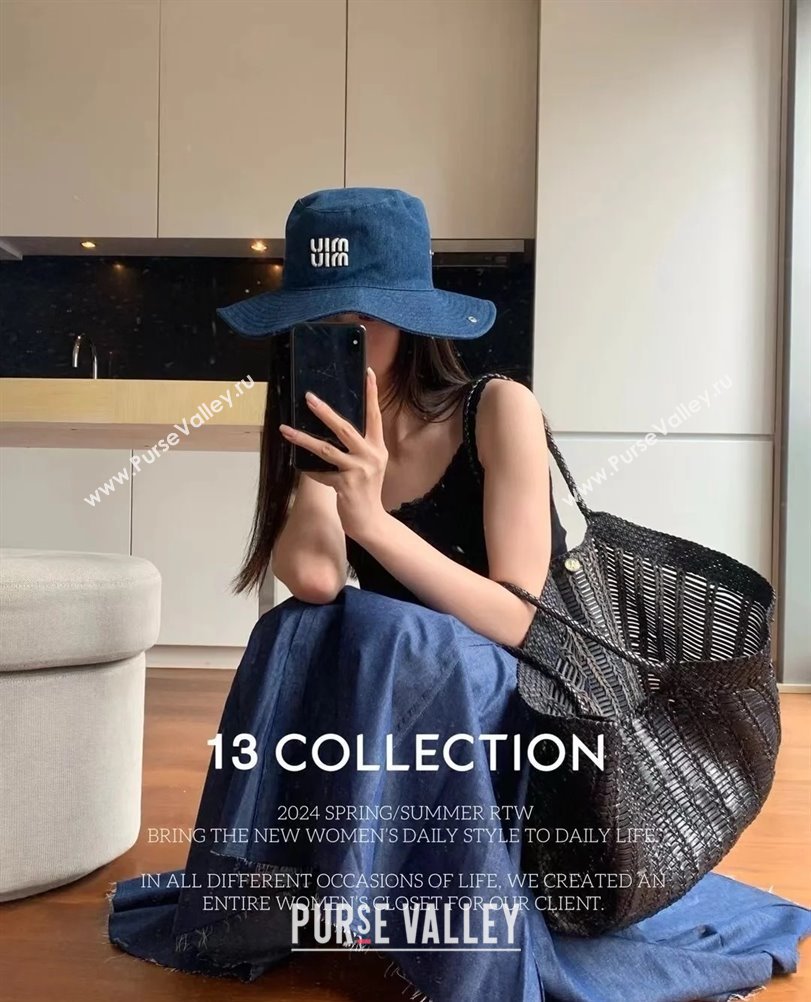 Miu Miu Denim Hat M050904 Blue 2025 (A-25050904)