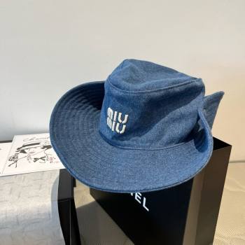 Miu Miu Denim Hat M050904 Blue 2025 (A-25050904)