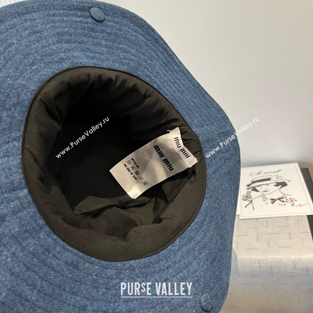 Miu Miu Denim Hat M050904 Blue 2025 (A-25050904)