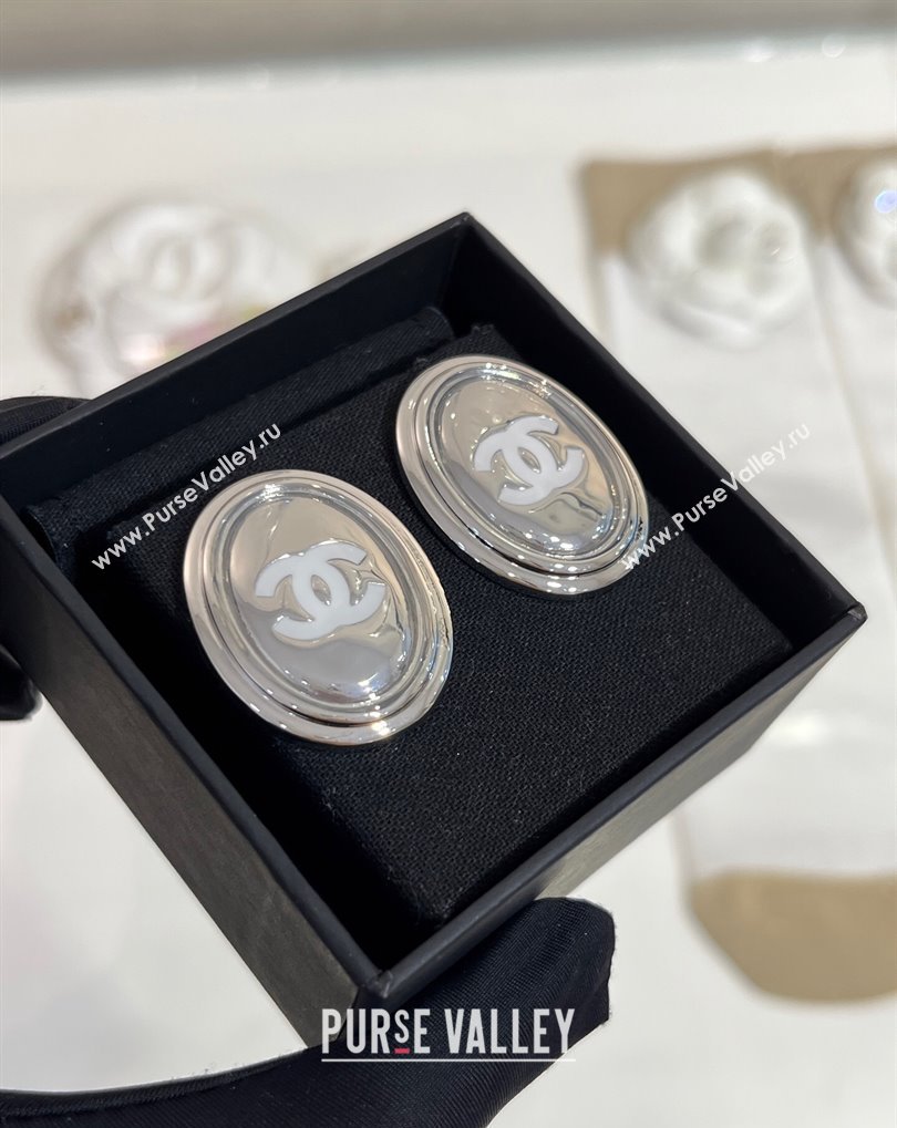 Chanel Oval Large Stud Earrings 2025 0509 (YF-250509121)