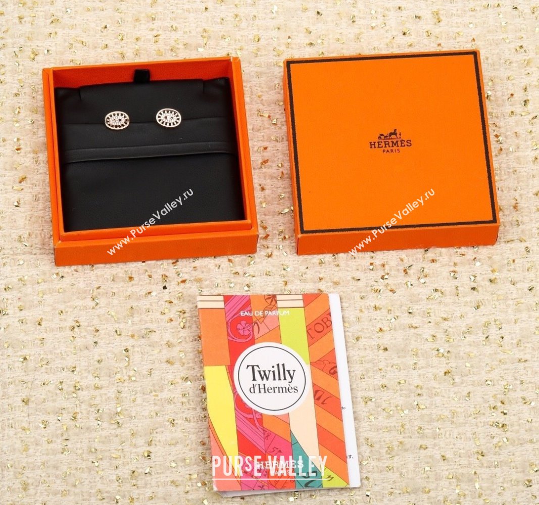 Hermes Chaine dAncre Stud Earrings with Strass Gold 2025 0510 (YF-25051001)