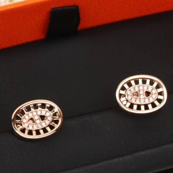 Hermes Chaine dAncre Stud Earrings with Strass Gold 2025 0510 (YF-25051001)