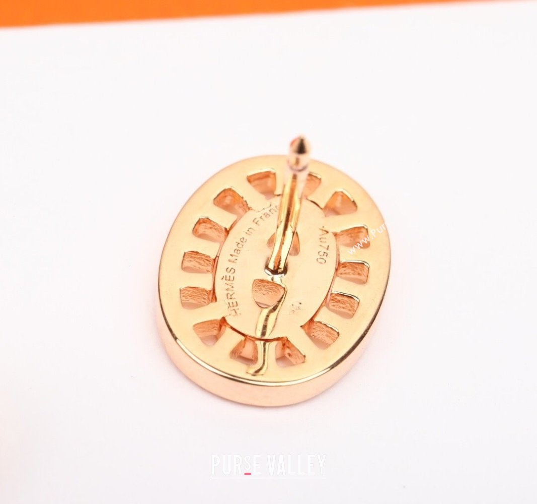 Hermes Chaine dAncre Stud Earrings with Strass Gold 2025 0510 (YF-25051001)