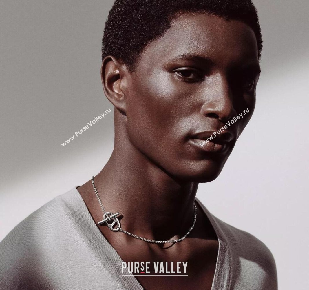 Hermes Chaine dAncre Short Peandant Necklace Silver 2025 051003 (YF-25051015)