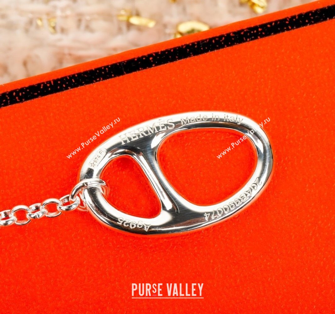 Hermes Chaine dAncre Short Peandant Necklace Silver 2025 051003 (YF-25051015)