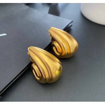 Saint Laurent Spiral Earrings Gold 2025 0509 (YF-250509108)