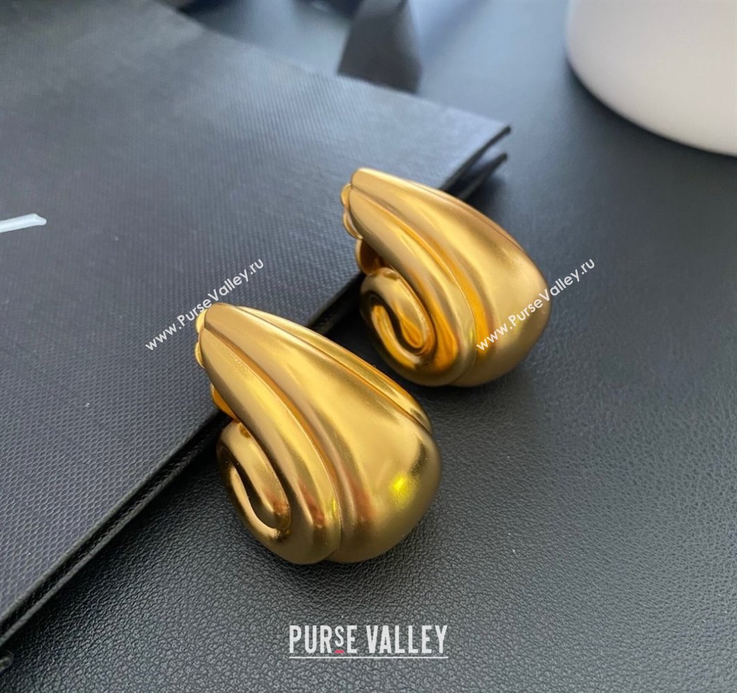 Saint Laurent Spiral Earrings Gold 2025 0509 (YF-250509108)