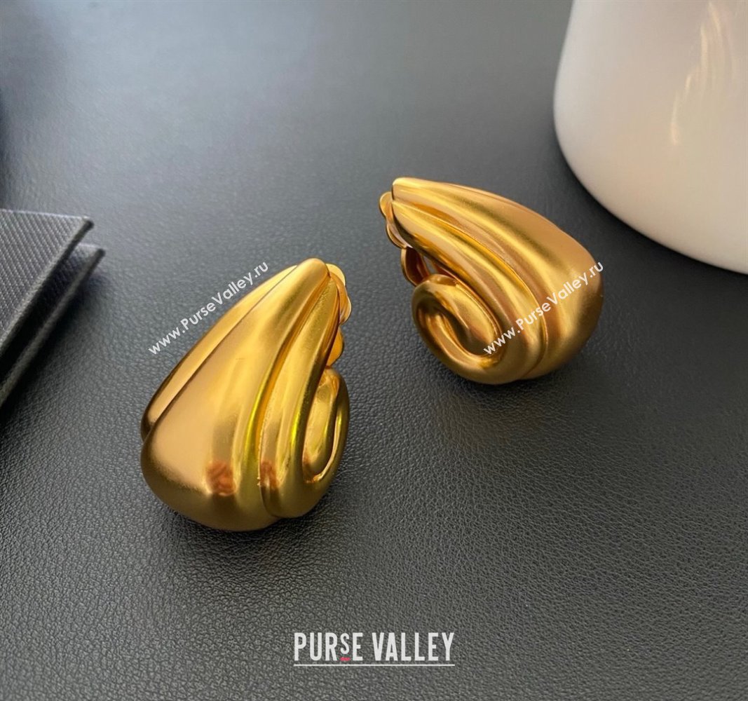 Saint Laurent Spiral Earrings Gold 2025 0509 (YF-250509108)