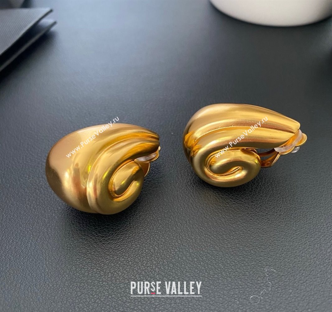 Saint Laurent Spiral Earrings Gold 2025 0509 (YF-250509108)