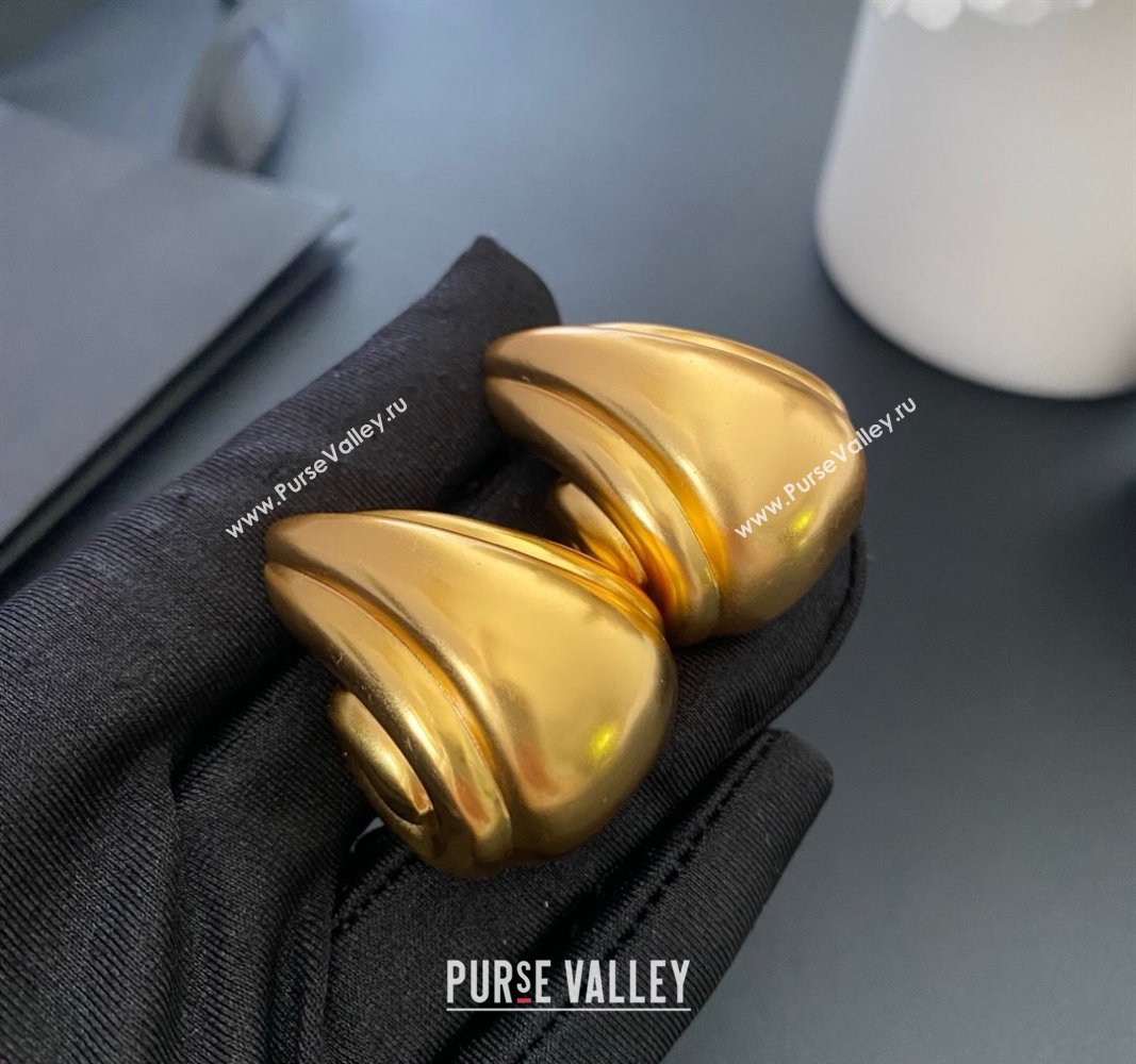 Saint Laurent Spiral Earrings Gold 2025 0509 (YF-250509108)