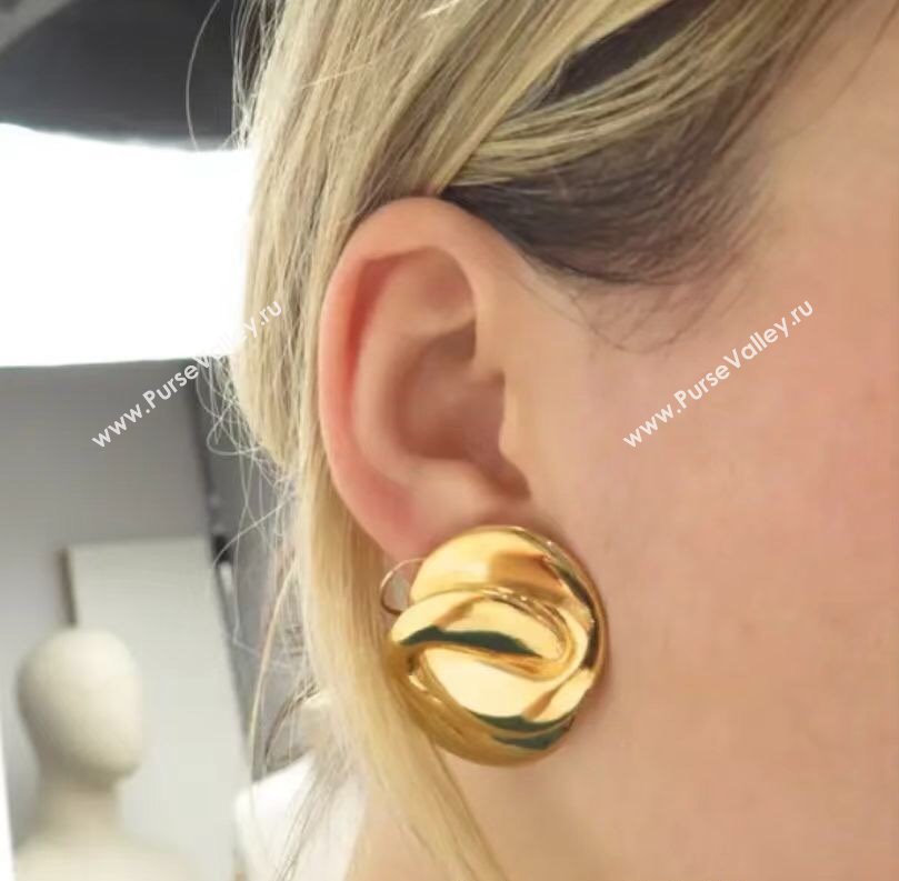 Saint Laurent Twist Stud Earrings Gold 2025 0509 (YF-250509109)