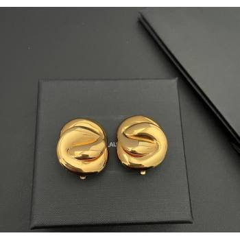 Saint Laurent Twist Stud Earrings Gold 2025 0509 (YF-250509109)