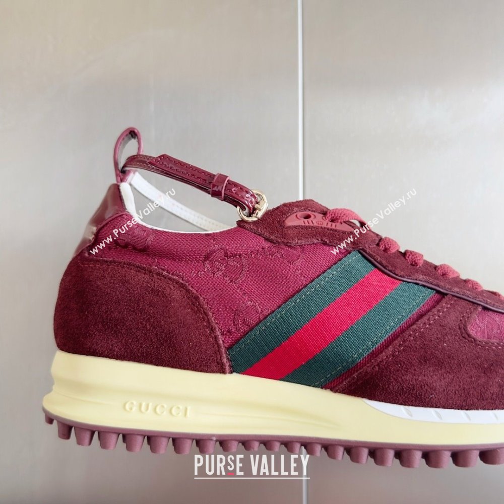 Gucci Re-Motion Sneaker in Suede GG Nylon 840291 Rosso Ancora Red 2025 (KL-25051403)