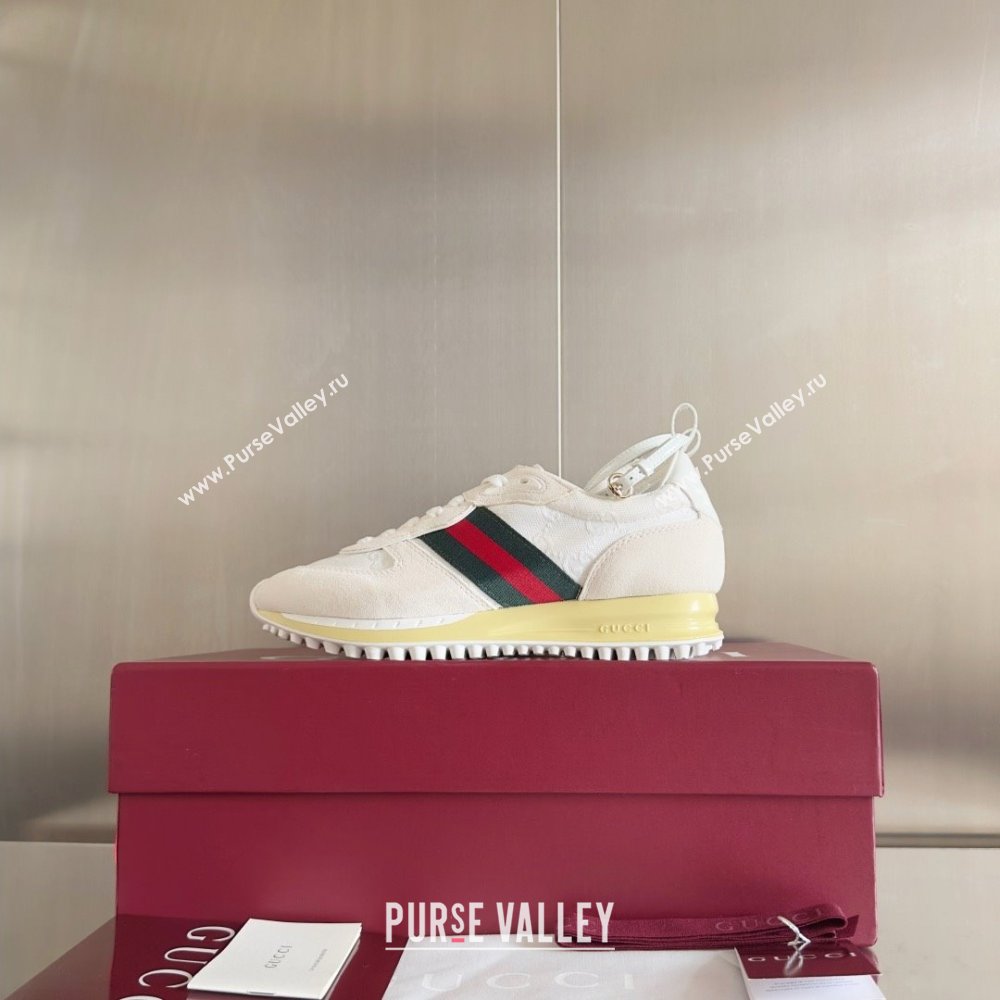 Gucci Re-Motion Sneaker in Suede GG Nylon 840291 White 2025 (KL-25051404)