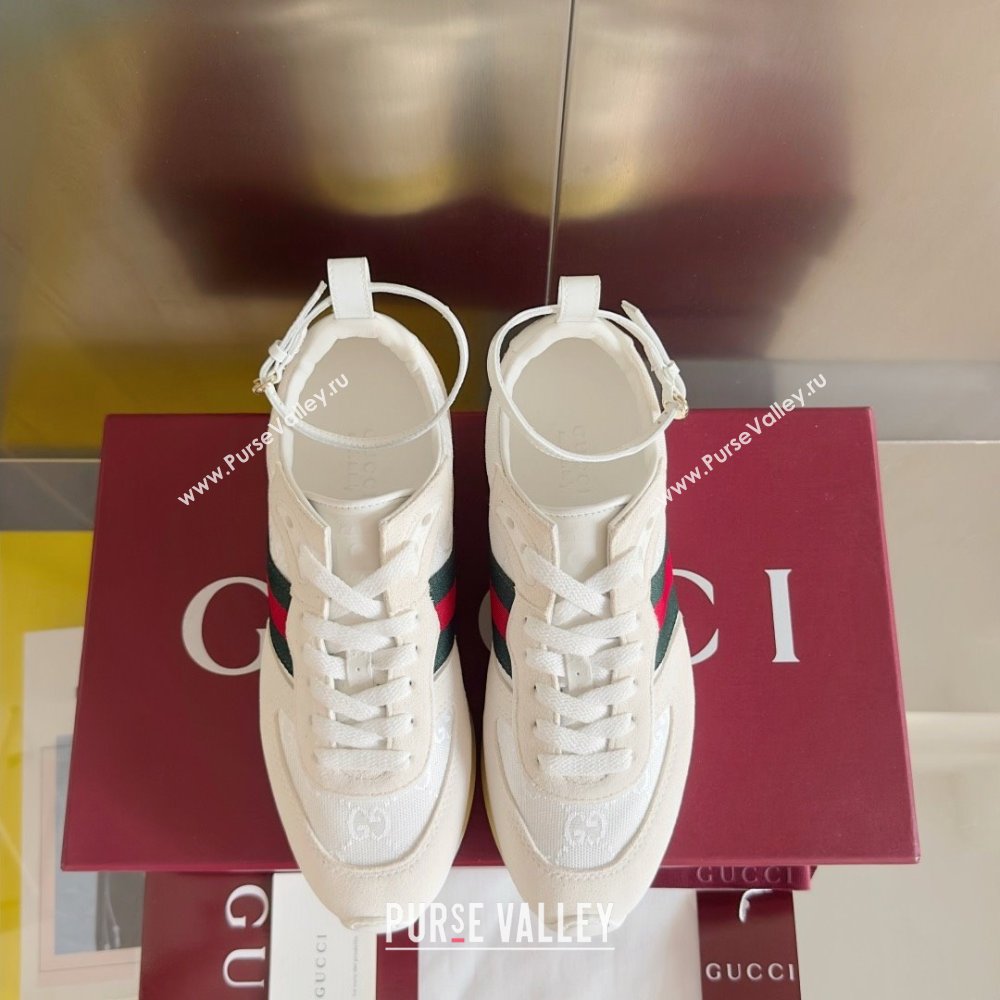 Gucci Re-Motion Sneaker in Suede GG Nylon 840291 White 2025 (KL-25051404)