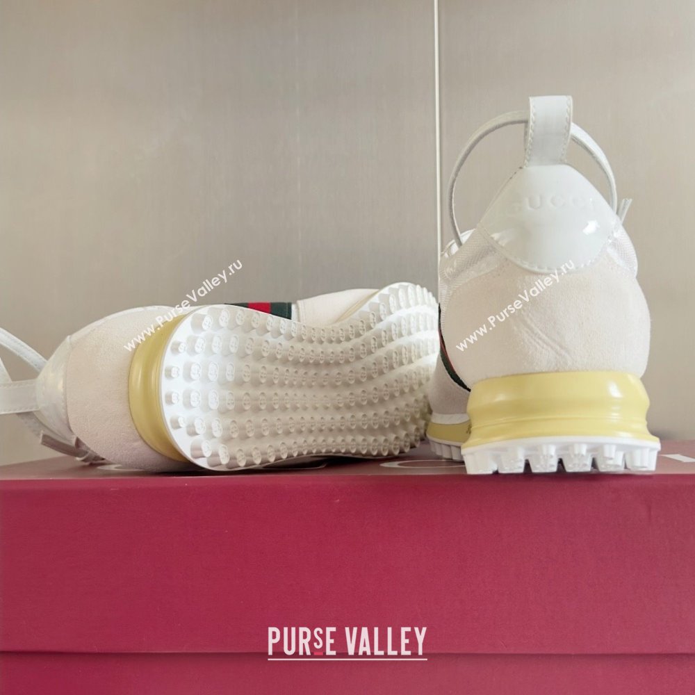 Gucci Re-Motion Sneaker in Suede GG Nylon 840291 White 2025 (KL-25051404)