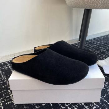 The Row Huge Mule in Suede Black 2025 (KL-25051517)