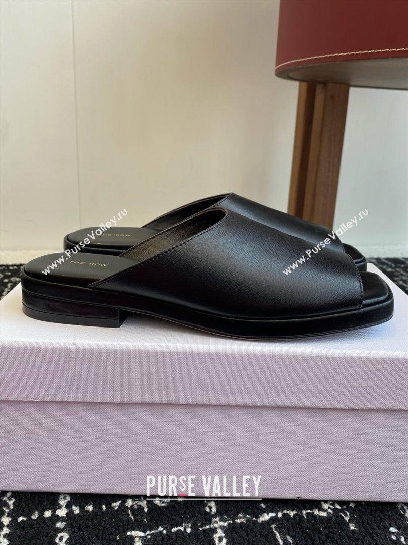 The Row Emi Mule in Black Lambskin 2025 (KL-25051523)