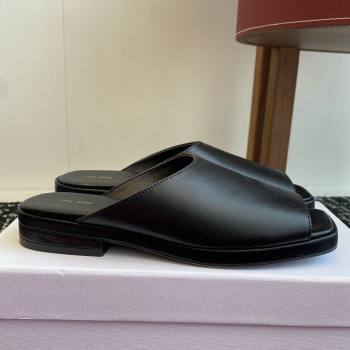The Row Emi Mule in Black Lambskin 2025 (KL-25051523)