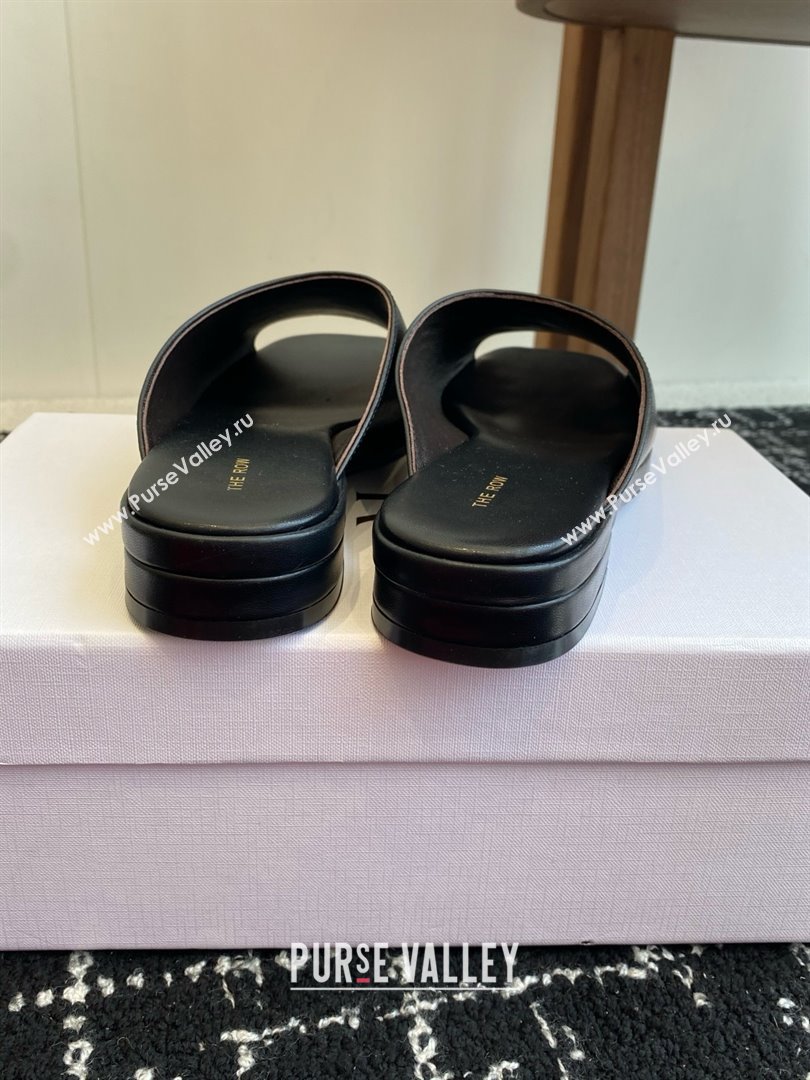The Row Emi Mule in Black Lambskin 2025 (KL-25051523)