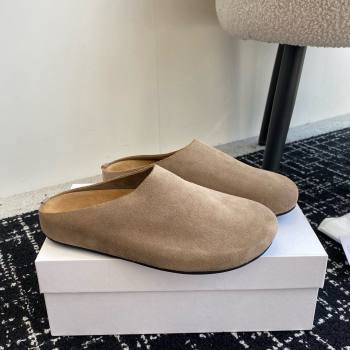 The Row Huge Mule in Suede Light Brown 2025 (KL-25051518)