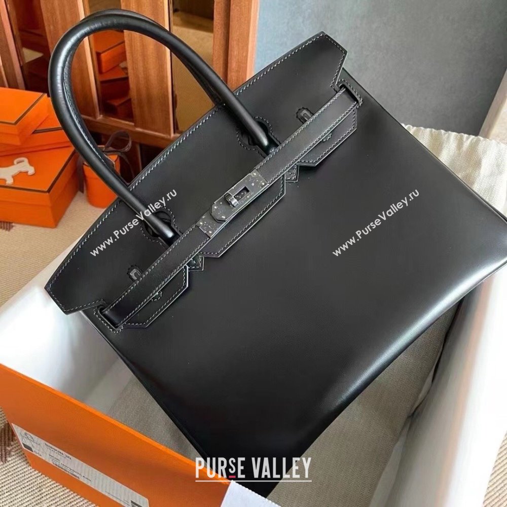 Hermes Birkin 25cm/30cm Bag in Original Box Leather CH89 Black/Black 2025 (Full Handmade) (XYA-25052609)