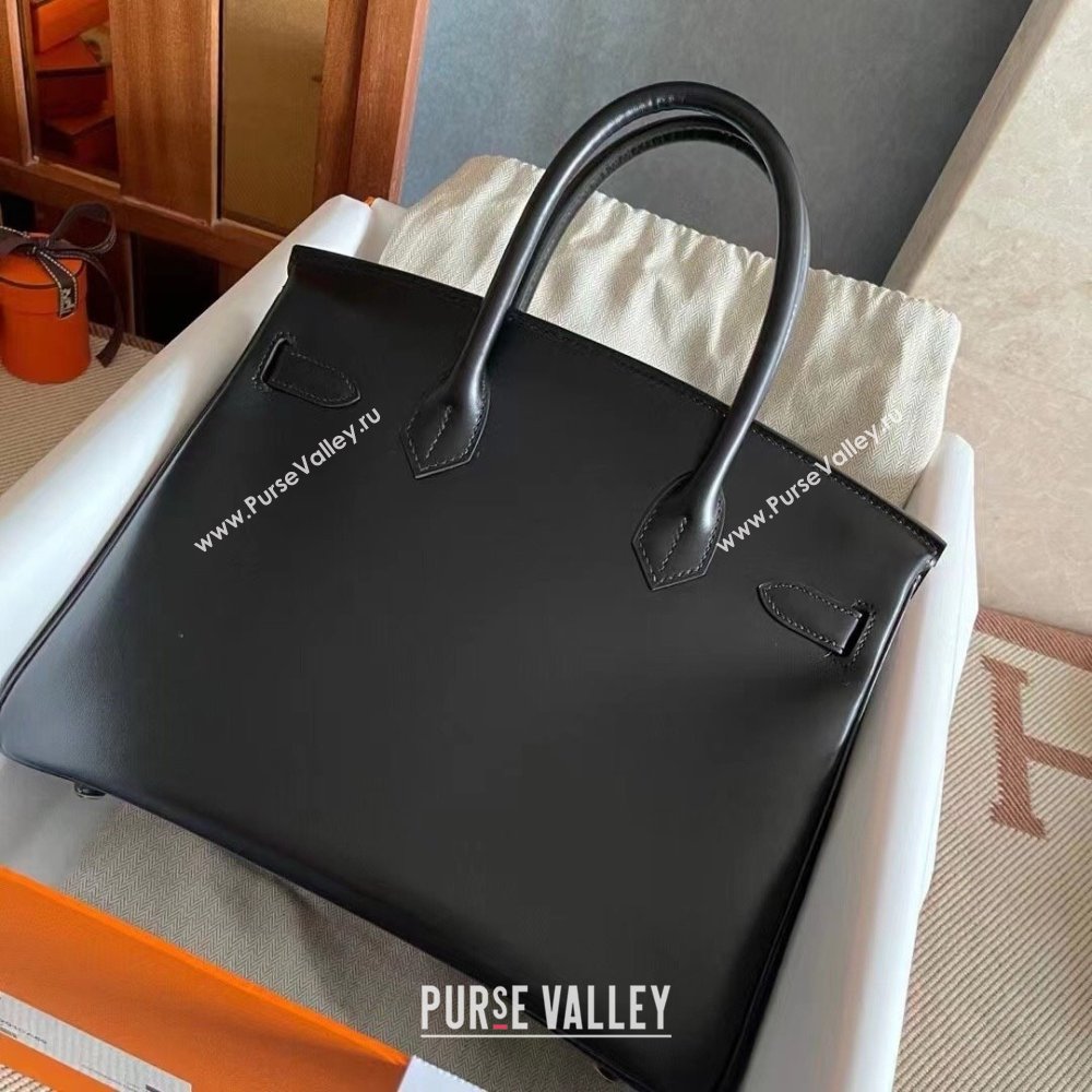 Hermes Birkin 25cm/30cm Bag in Original Box Leather CH89 Black/Black 2025 (Full Handmade) (XYA-25052609)