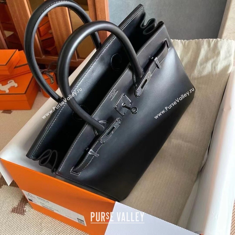 Hermes Birkin 25cm/30cm Bag in Original Box Leather CH89 Black/Black 2025 (Full Handmade) (XYA-25052609)