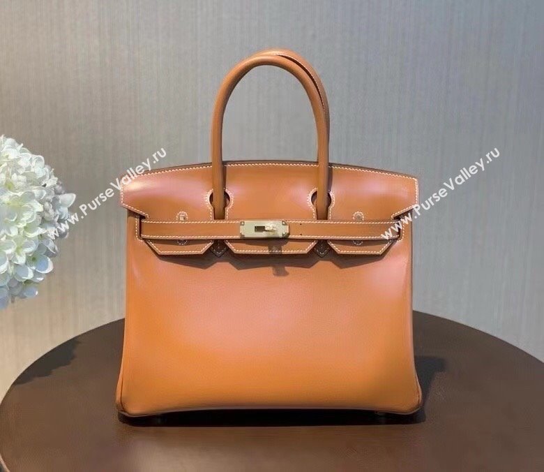 Hermes Birkin 25cm/30cm Bag in Original Box Leather Brown/Gold 2025 (Half Handmade) (XX-25052610)