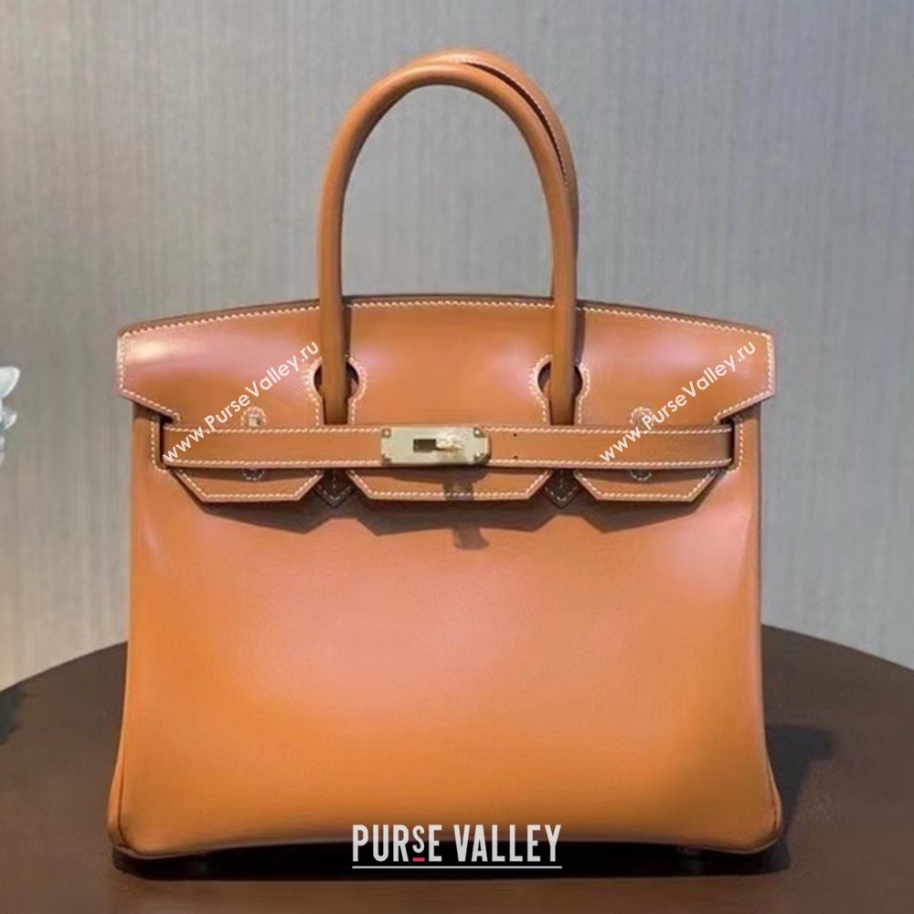 Hermes Birkin 25cm/30cm Bag in Original Box Leather Brown/Gold 2025 (Half Handmade) (XX-25052610)