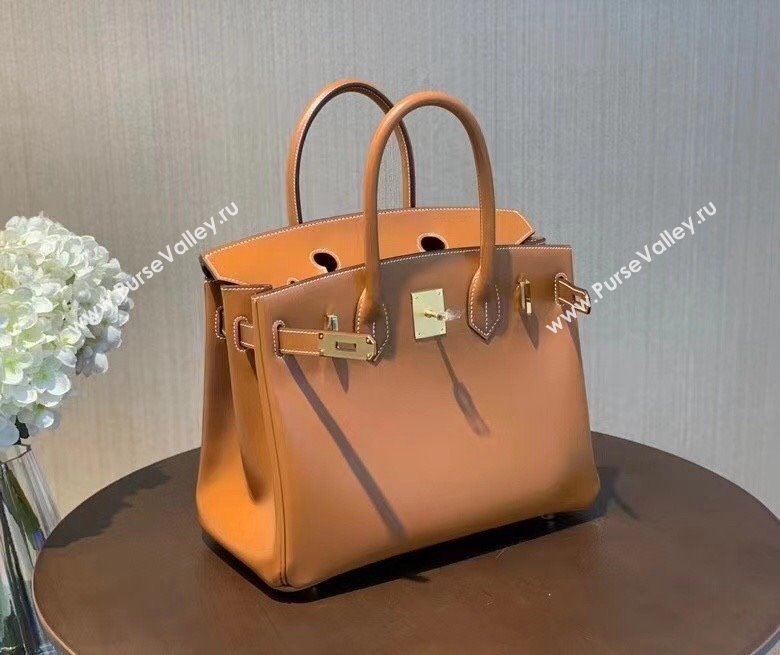 Hermes Birkin 25cm/30cm Bag in Original Box Leather Brown/Gold 2025 (Half Handmade) (XX-25052610)