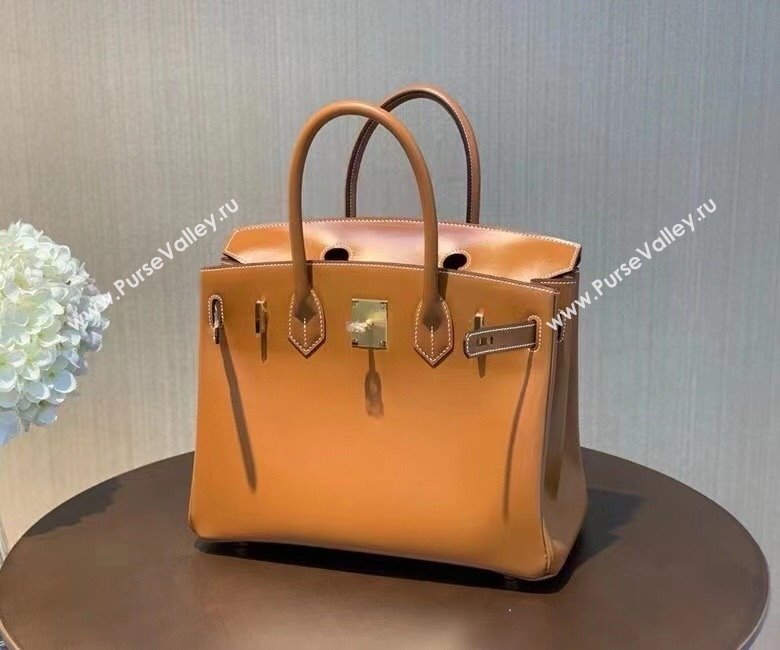 Hermes Birkin 25cm/30cm Bag in Original Box Leather Brown/Gold 2025 (Half Handmade) (XX-25052610)