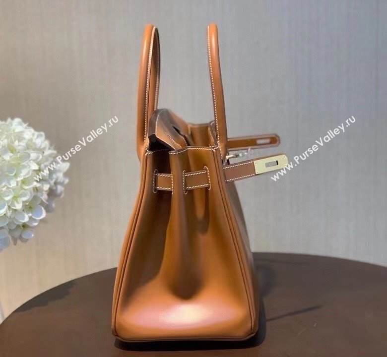 Hermes Birkin 25cm/30cm Bag in Original Box Leather Brown/Gold 2025 (Half Handmade) (XX-25052610)