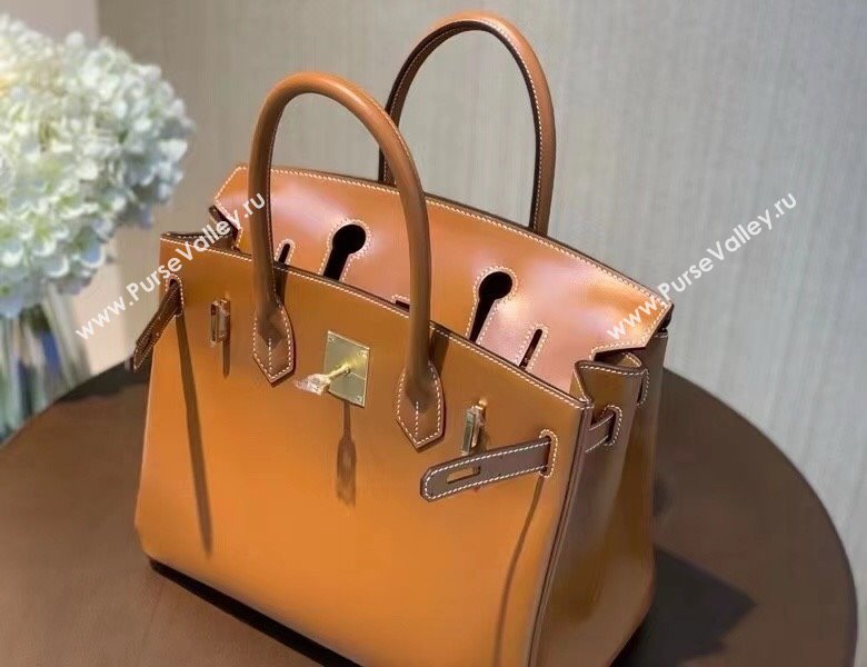 Hermes Birkin 25cm/30cm Bag in Original Box Leather Brown/Gold 2025 (Half Handmade) (XX-25052610)