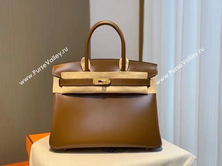 Hermes Birkin 25cm/30cm Bag in Original Box Leather Chestnut/Gold 2025 (Half Handmade) (XX-25052611)
