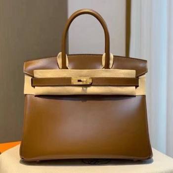 Hermes Birkin 25cm/30cm Bag in Original Box Leather Chestnut/Gold 2025 (Half Handmade) (XX-25052611)